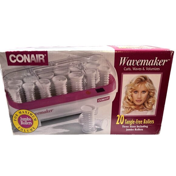 Conair Wavemaker Hot Rollers Curl Volume Set 20 Tangle-Free Jumbo Rollers Hair - Picture 1 of 6